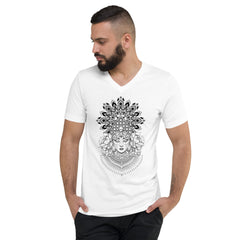 Mandala Göttin- T-Shirt V-Ausschnitt