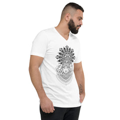 Mandala Göttin- T-Shirt V-Ausschnitt