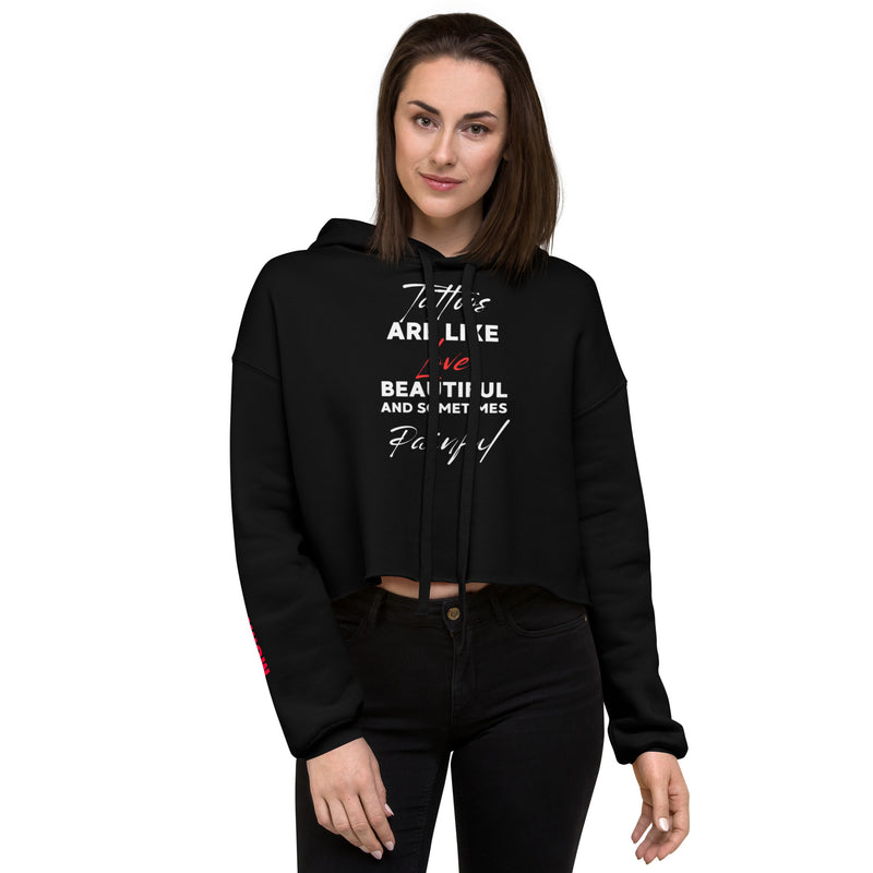 Tattoos are like love Crop-Hoodie