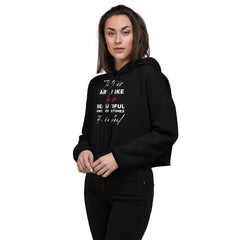 Tattoos are like love Crop-Hoodie