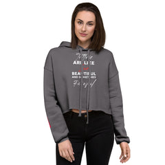 Tattoos are like love Crop-Hoodie