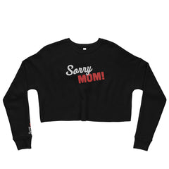 Black Line - Gestickter „Sorry Mom“ Crop-Pullover