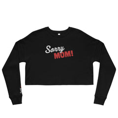 Black Line - Gestickter „Sorry Mom“ Crop-Pullover