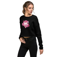 Ink Flowers Crop-Pullover