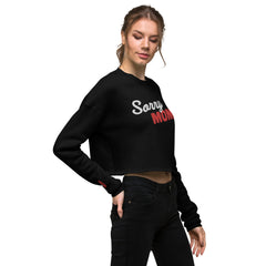 Black Line - Gestickter „Sorry Mom“ Crop-Pullover