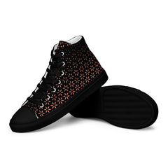 Geometric Line-High-Top Leinenschuhe für Damen