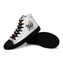 Art Line- Schädel mit Rosen-High-Top Leinenschuhe für Damen