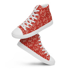 Herbstmuster High-Top Leinenschuhe