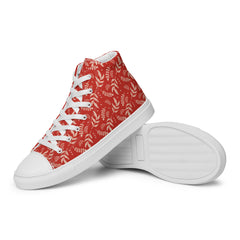 Herbstmuster High-Top Leinenschuhe