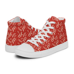 Herbstmuster High-Top Leinenschuhe