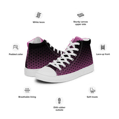 Geometric Line - High-Top Leinenschuhe