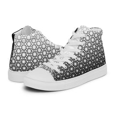 Geometric Line -High-Top Leinenschuhe