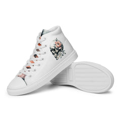 Art Line- Schädel mit Rosen-High-Top Leinenschuhe für Damen