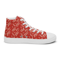 Herbstmuster High-Top Leinenschuhe