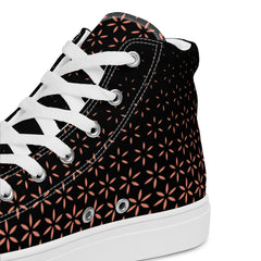 Geometric Line-High-Top Leinenschuhe für Damen