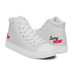 Graue High-Top Leinenschuhe