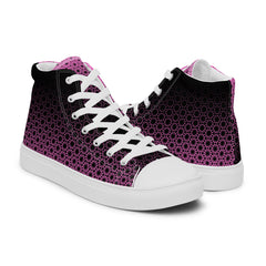 Geometric Line - High-Top Leinenschuhe