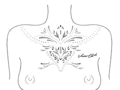 Chest Tattoos (mehrere)- Talisman auf der Haut